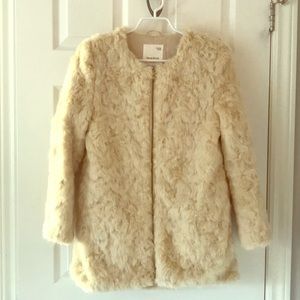 Girls Zara faux fur jacket sz 13/14